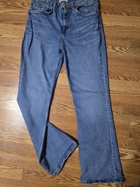 Zara Classic Women's Blue Denim Jeans - Casual Straight Leg Sz 12